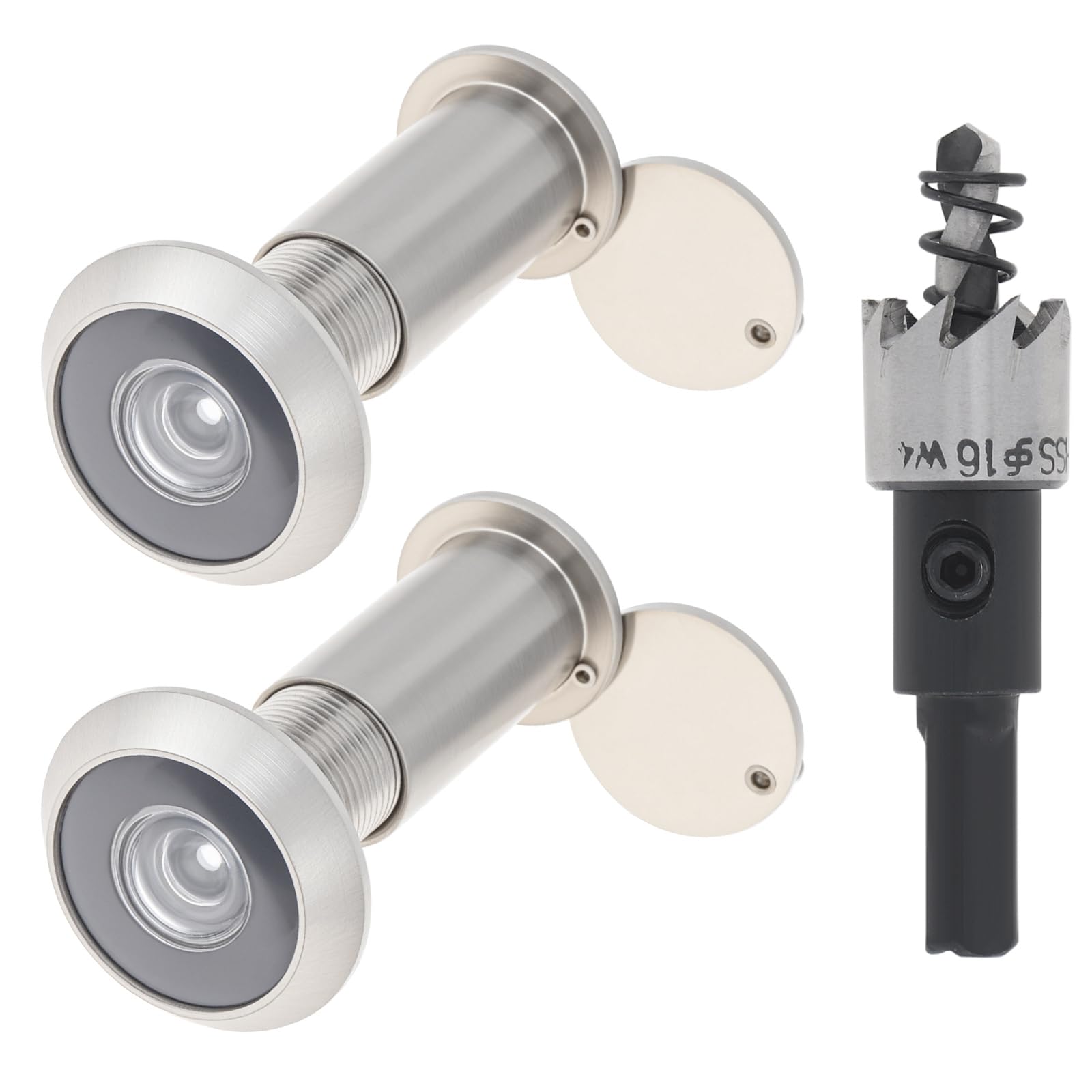 HOJLKLD Door Viewer Peephole, 2 Pack 200 Degree Sold Brass Peep